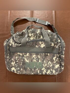 NRA Camo Duffle Travel Bag - 20” x 12” x 9”